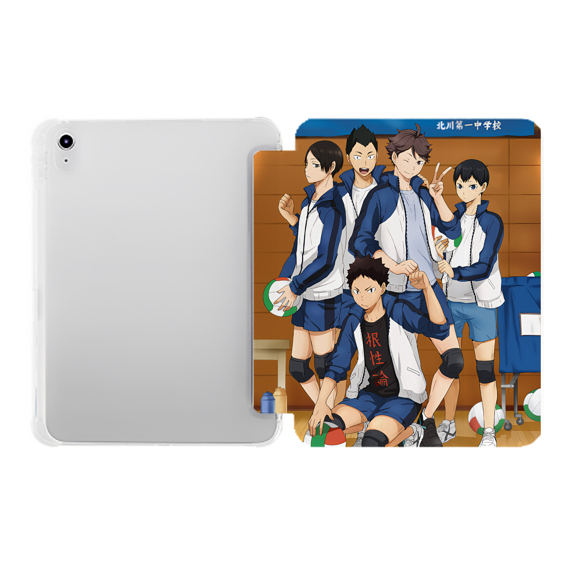（画像用） ハイキュー!! Haikyu!! IPad ケース ペン収納付き 三つ折りスタンド PUレザー×シリコン 対応機種9.5/10.5/10.9インチ